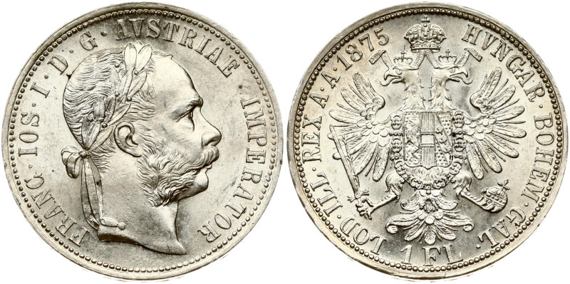 Austria. Franz Joseph I (1848-1916). 1 Florin 1875. Silver 12.35 g. KM-2222.