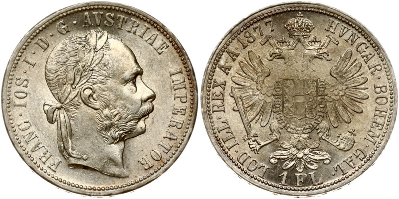 Austria. Franz Joseph I (1848-1916). 1 Florin 1877. Silver 12.35 g. KM-2222.