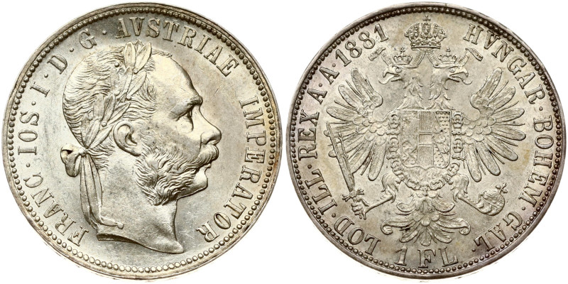 Austria. Franz Joseph I (1848-1916). 1 Florin 1881. Silver 12.33 g. KM-2222.