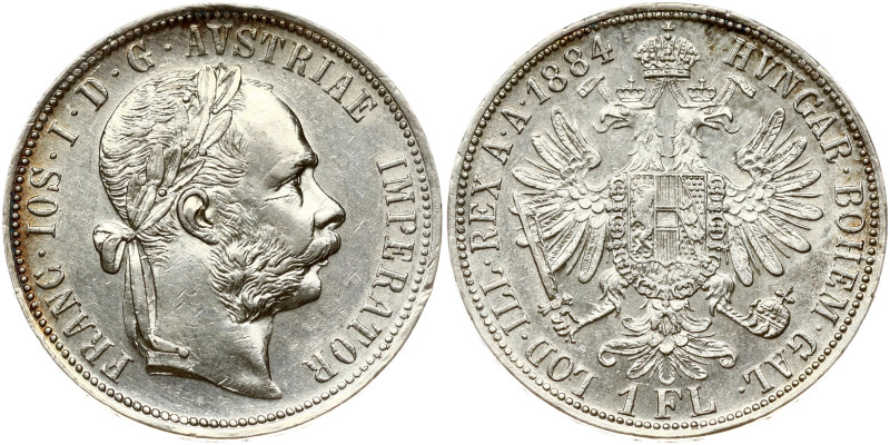 Austria. Franz Joseph I (1848-1916). 1 Florin 1884. Silver 12.28 g. KM-2222.