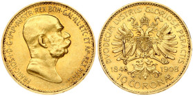 Austria 10 Corona 1908 Reign