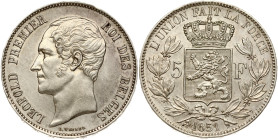 Belgium 5 Francs 1851