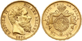 Belgium 20 Francs 1870