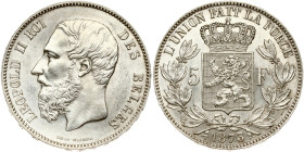 Belgium 5 Francs 1873