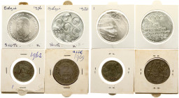 Bulgaria 1 & 2 Leva 1962-1969 with coins of Belgium Lot of 4 coins