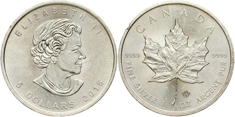 Canada. Elizabeth II (1952-2022). 5 Dollars 2015. Silver .9999, 31.11 g. KM 1601...