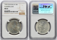 Czechoslovakia 50 Korun 1970 100 Years - Birth of Lenin NGC MS 64