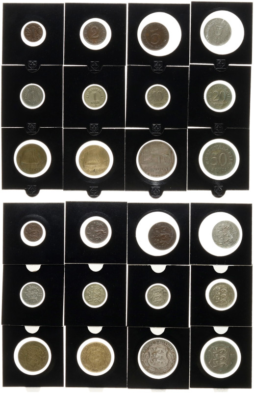 Estonia. 1 Mark - 2 Krooni 1922-1936. Copper-nickel, nickel brass, aluminium bro...