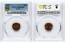 Estonia 1 Sent 1929 PCGS MS 66 RD
