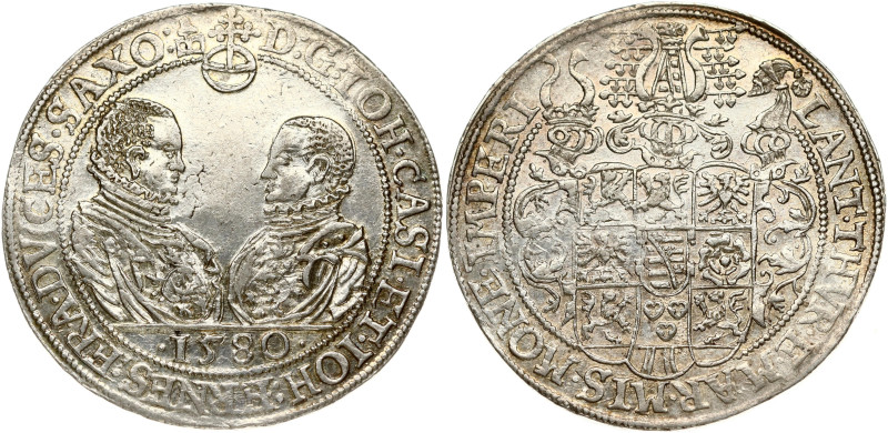 Germany Saxe-Coburg-Eisenach Taler 1580 Johann Casimir & Johann Ernest (1572-163...