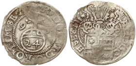 Germany Schleswig-Holstein-Schauenburg 1/24 Taler 1595