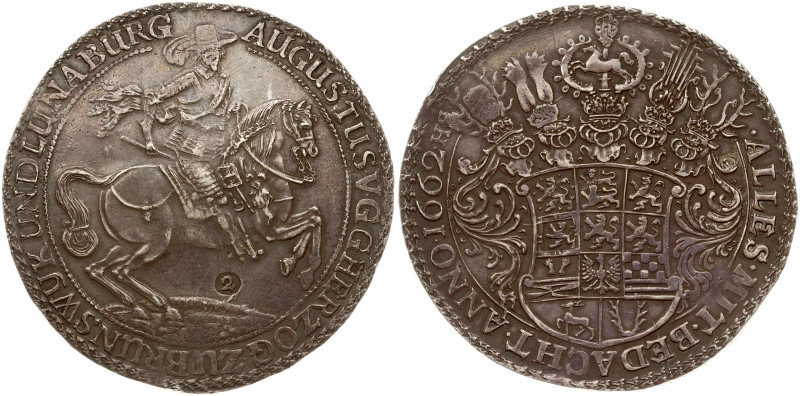 Germany, Brunswick-Wolfenbüttel. Augustus (1635-1666). 2 Taler 1662 HS. Silver 5...
