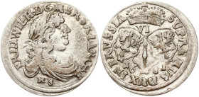Germany Brandenburg-Prussia 6 Groschen 1681 HS