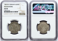 Germany Brandenburg-Prussia 6 Groschen 1686 BA NGC AU 58