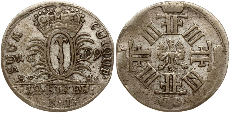 Germany, Brandenburg-Prussia. Friedrich III (1688-1701). 1/12 Taler 1699 HFH. Si...