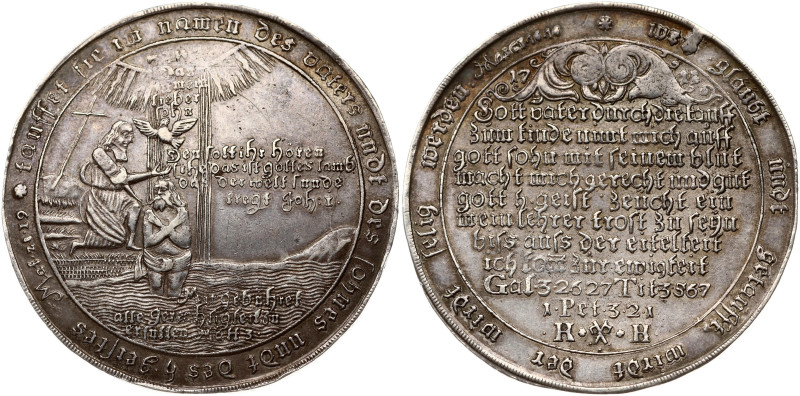 Germany, Harz-Zellerfeld. Taler 1713 HH, Baptism. Silver 27.78 g. as Dav 2935. N...