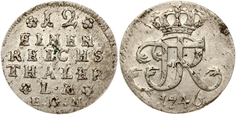 Germany, Prussia. Friedrich II (1740-1786). 1⁄12 Taler 1746 EGN, Berlin. Silver ...
