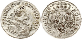 Germany Prussia 6 Groscher 1754 E