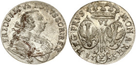 Germany Prussia 6 Groscher 1755 E