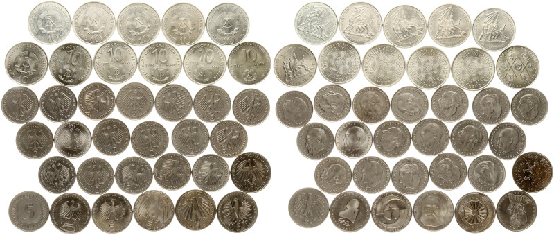 Germany. 2 - 10 Mark 1969-1986. Federal Republic. 2 & 5 Mark 1969-1986 - 25 pcs....