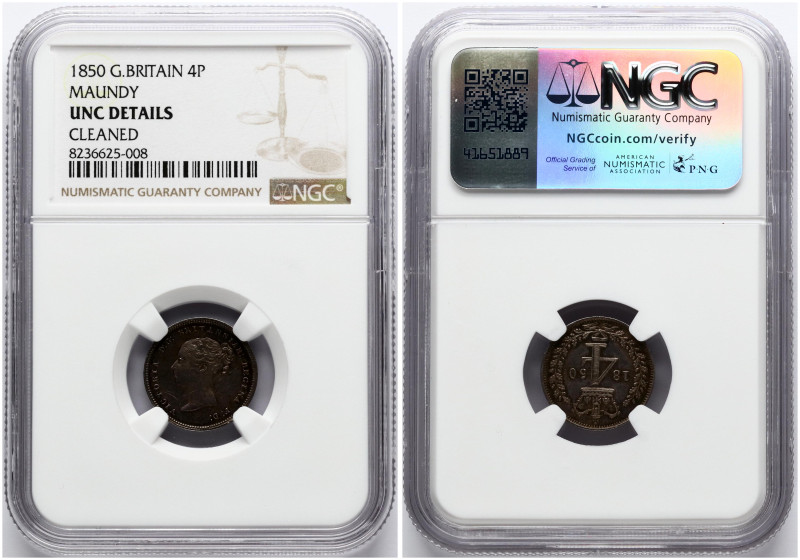 Great Britain. 4 Pence 1850, Maundy issues. Silver. Mintage 4 158 pcs. KM 732, S...