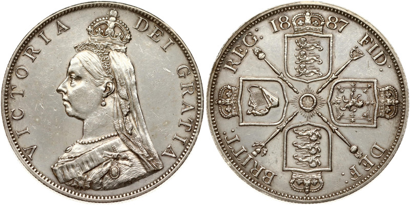 Great Britain. Victoria (1837-1901). 2 Florin 1887. Silver 22.54 g. KM 763, Sp 3...