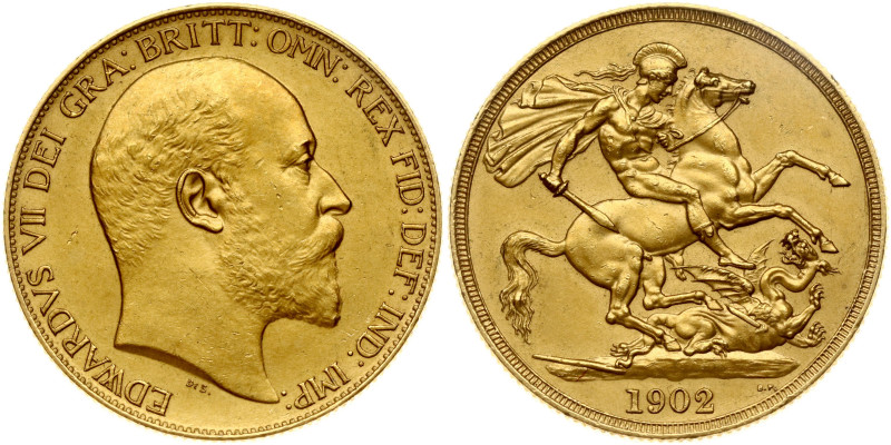 Great Britain. Edward VII (1901-1910). 2 Pounds 1902. Gold 15.92 g. KM 806, Sp 3...