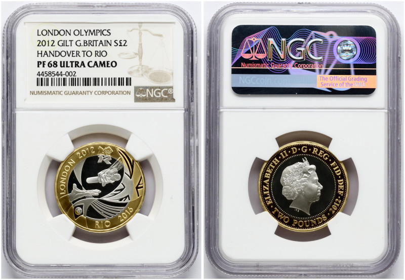 Great Britain. Elizabeth II (1952-2022). 2 Pounds 2012, Olympic Games Handover t...