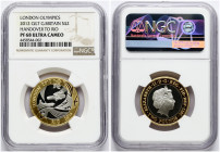 Great Britain 2 Pounds 2012 Olympic Handover NGC PF 68 ULTRA CAMEO