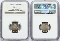 British India 1/4 Rupee 1906 C NGC MS 61