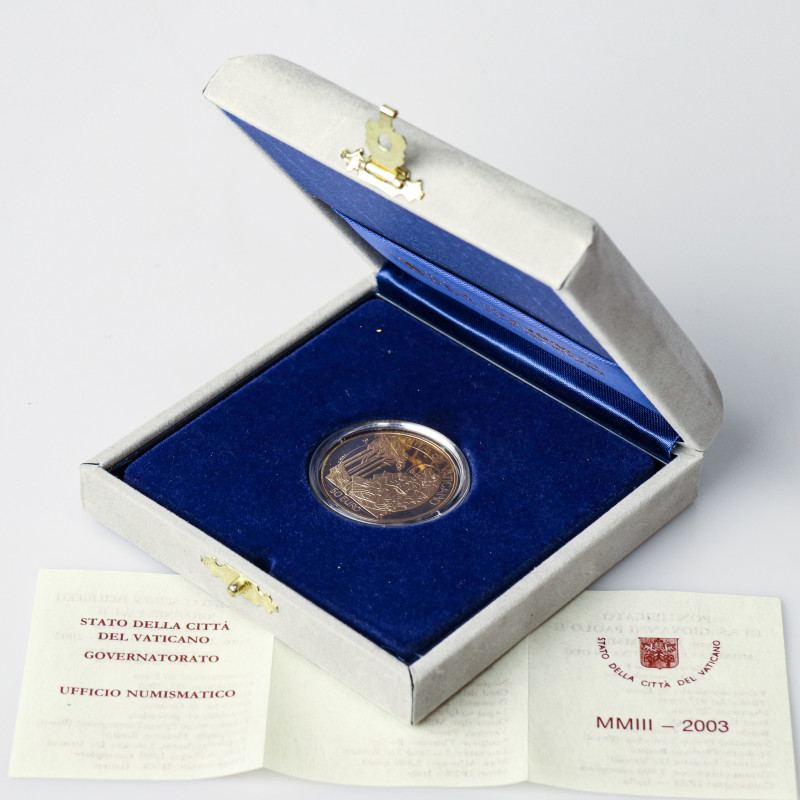 Italy, Vatican City. John Paul II (1978-2005). 50 Euro 2003 R Ten Commandments. ...