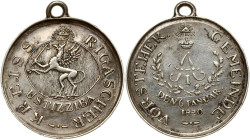 Livland AR medallic badge of Ustizziba 1820, Riga