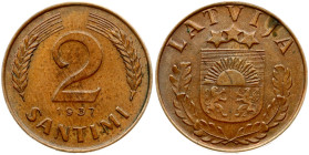 Latvia 2 Santimi 1937