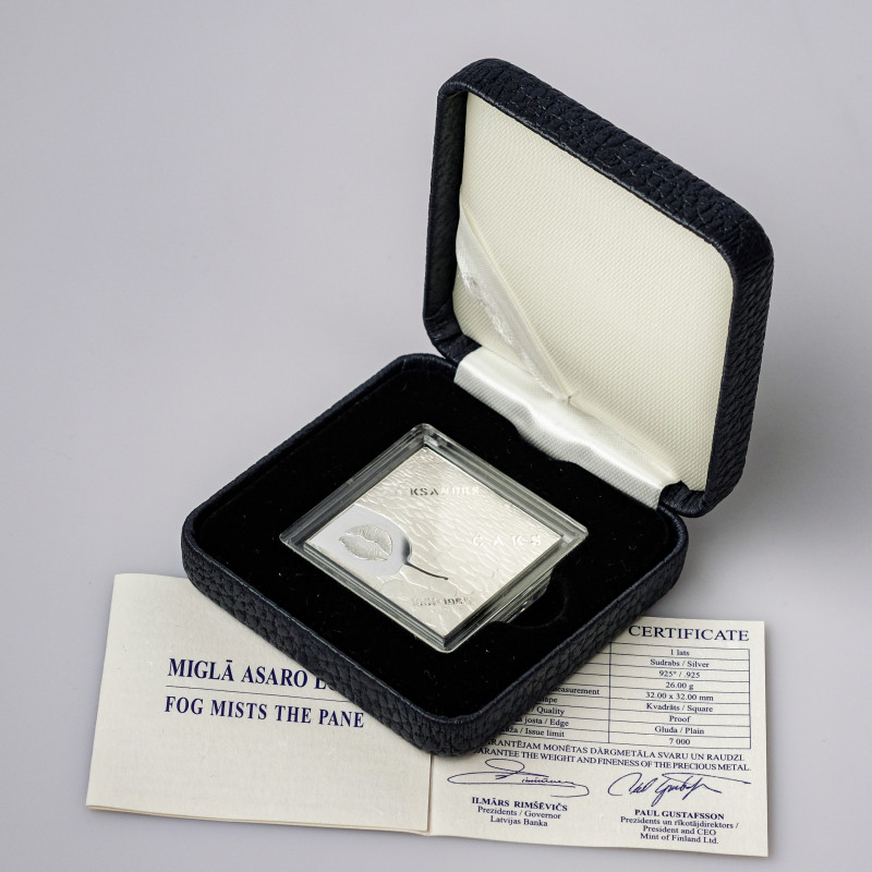 Latvia. 1 Lats ND (2011), Aleksandrs Caks 1901-1950. Silver .925, 25.57 g. KM 12...