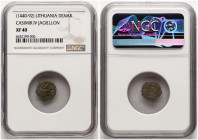 Lithuania Denar ND Vilnius (R4) NGC XF 40