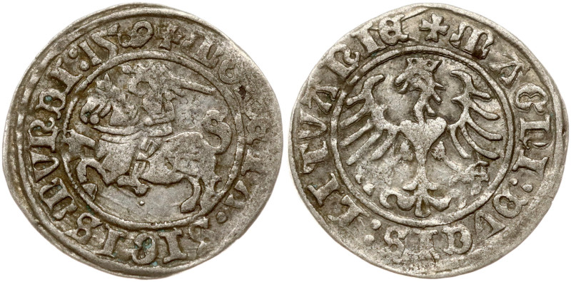 Lithuania. Sygmunt Stary (1506–1548). Polgrosz 1509, Vilnius. Silver 1.16 g. Rar...