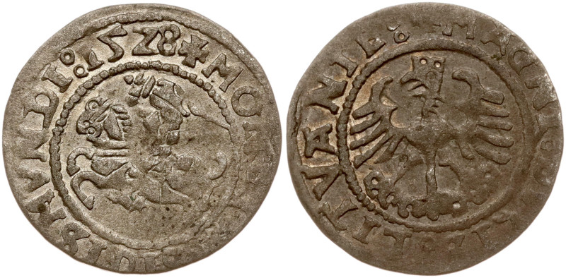 Lithuania. Zygmunt I Stary (1506–1548). Polgrosz 1528, Vilnius. (+MONETA SIGISMV...