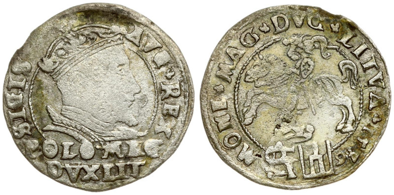 Lithuania. Zygmunt II August (1545-1572). Polish Grosz 1546 Vilnius. Variety wit...
