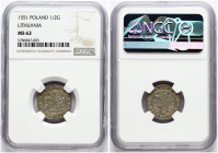 Lithuania Polgrosz 1551 Vilnius NGC MS 62