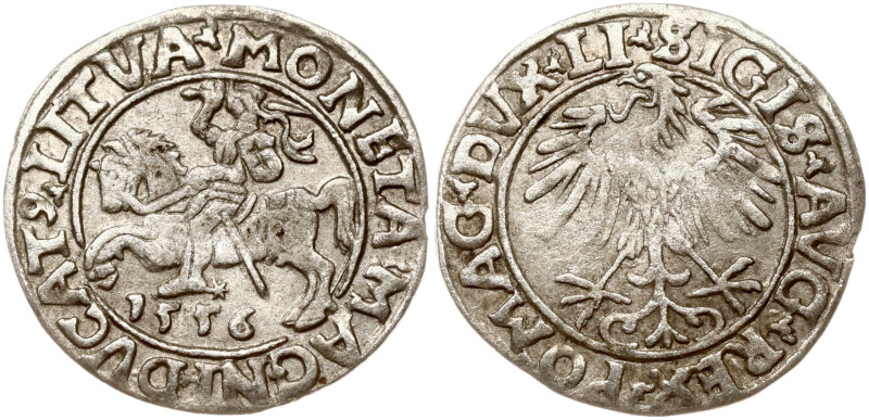 Lithuania. Zygmunt II August (1545-1572). Polgrosz 1556, Vilnius. Legend ends LI...