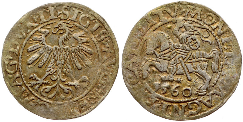 Lithuania. Zygmunt II August (1545-1572). Polgrosz 1560 Vilnius. Legend ends LI/...
