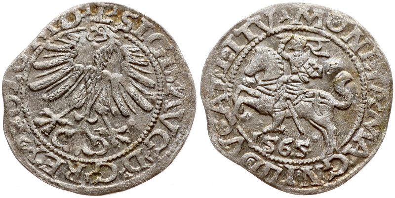 Lithuania. Zygmunt II August (1545-1572). Polgrosz 1565 Vilnius. Legend ends L/L...