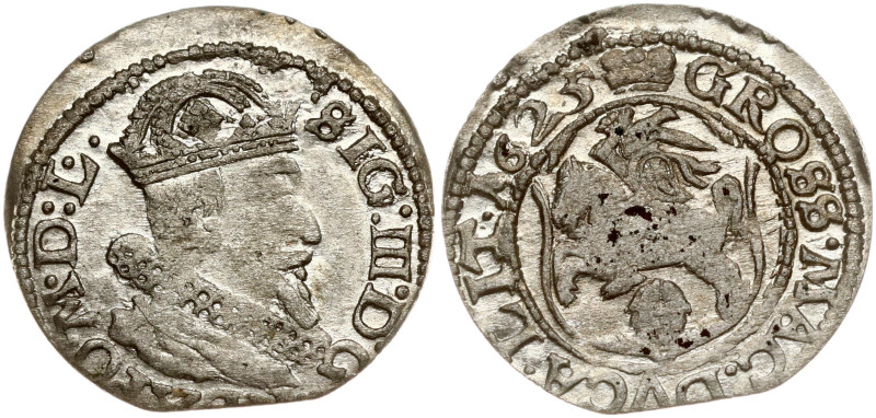 Lithuania. Zygmunt III Waza (1587–1632). Grosz 1625, Vilnius. Silver 0.84 g. Kop...
