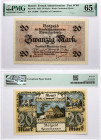 Memel 20 Mark 1922 PMG 65 Gem Uncirculated EPQ