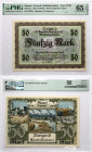 Memel 50 Mark 1922 PMG 65 Gem Uncirculated EPQ