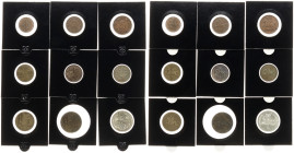 Lithuania 1 Centas - 2 Litu 1925 & 1936 Lot of 9 coins