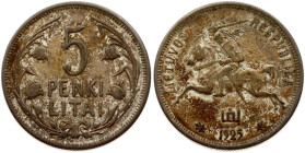 Lithuania 5 Litai 1925