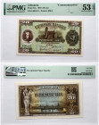 Lithuania 20 Litu 1930 PMG 53 About Uncirculated EPQ
