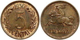 Lithuania 5 Centai 1936