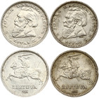Lithuania 5 Litai 1936 Basanavicius Lot of 2 coins
